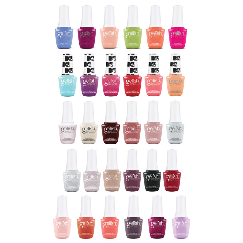 Gelish Spring, Summer & Winter Collections Gel Nail Polish Set, 30 Color Pack