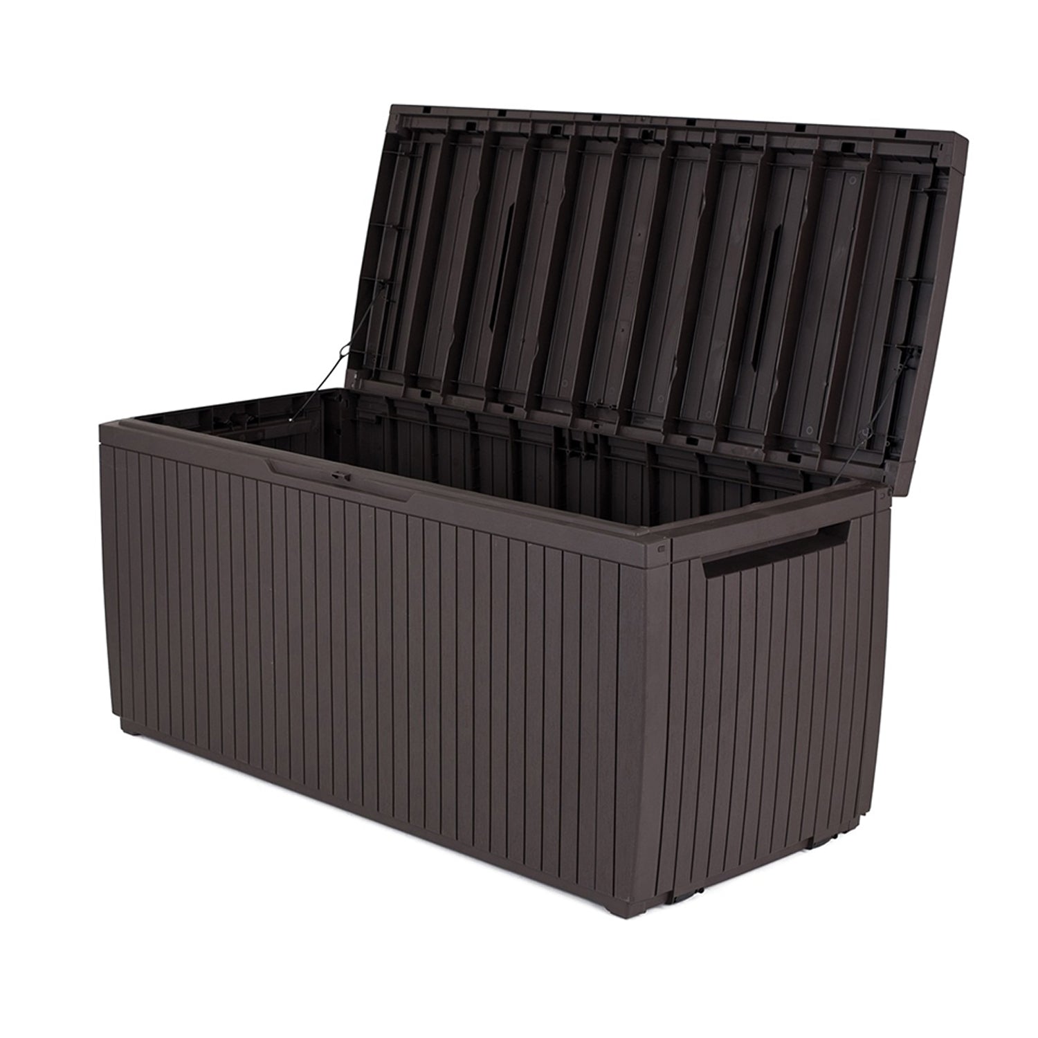 Keter 243547 Springwood 80 Gallon Resin Outdoor Storage Deck Box (For Parts)