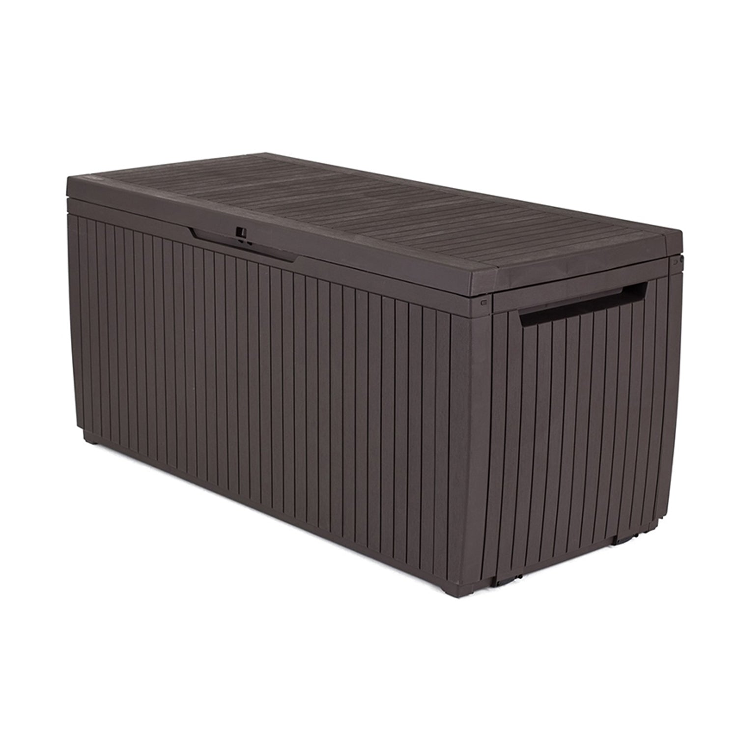 Keter Springwood 80 Gallon Resin Outdoor Storage Deck Box, Anthracite (Open Box)