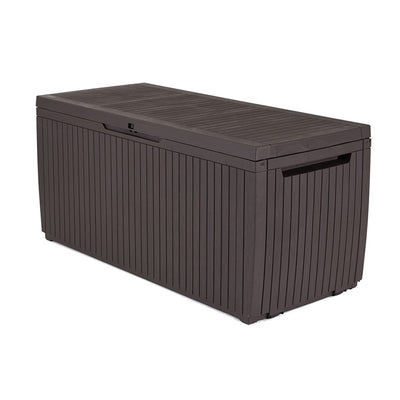 Keter 243547 Springwood 80 Gallon Resin Outdoor Storage Deck Box (For Parts)