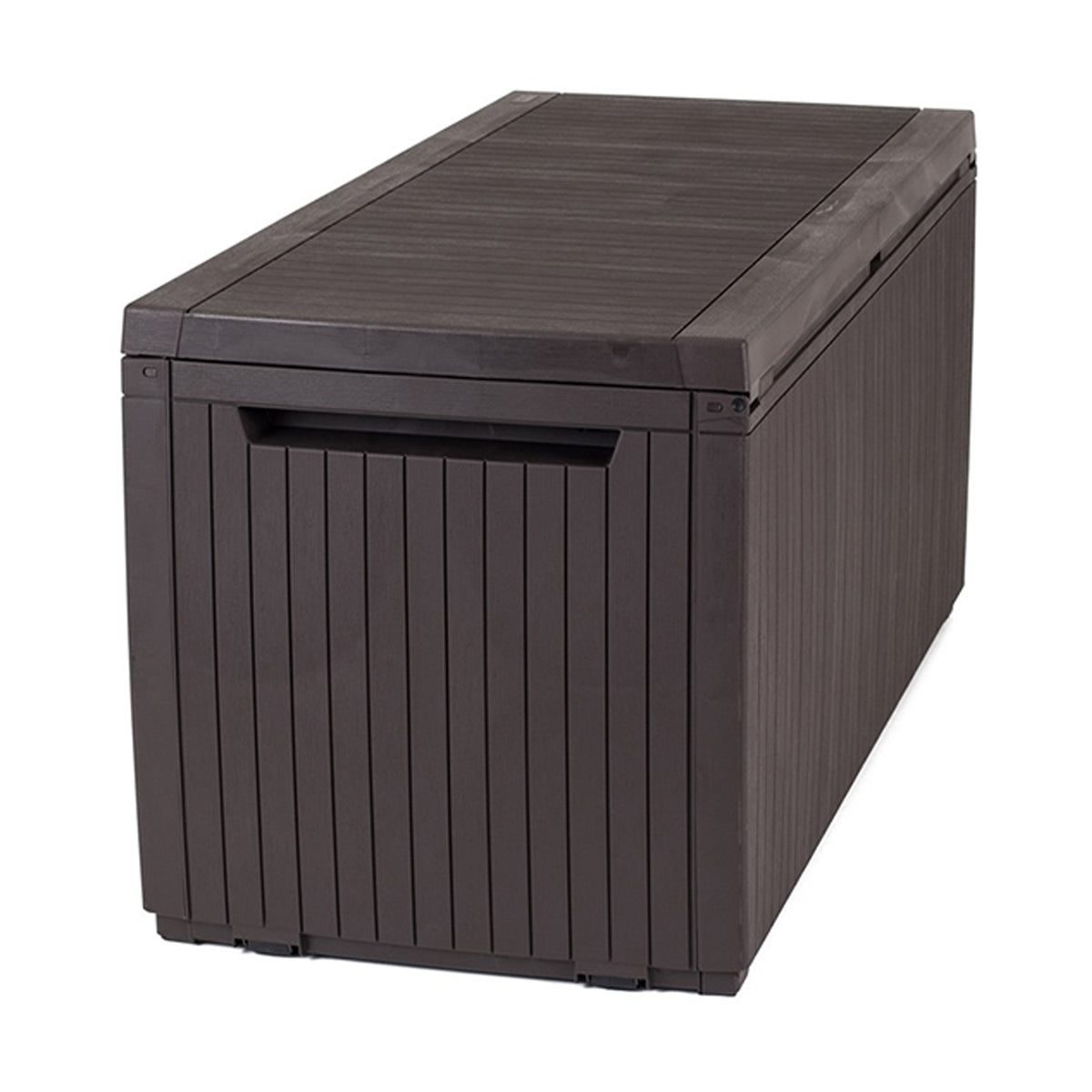 Keter Springwood 80 Gallon Resin Outdoor Storage Deck Box, Anthracite (Open Box)