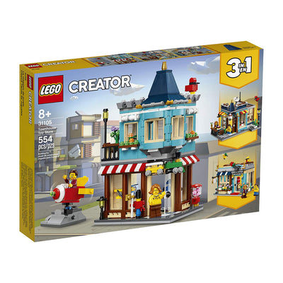 LEGO Creator 6288732 3 in 1 Townhouse Toy Store 544 Piece Kit with 2 Minifigures