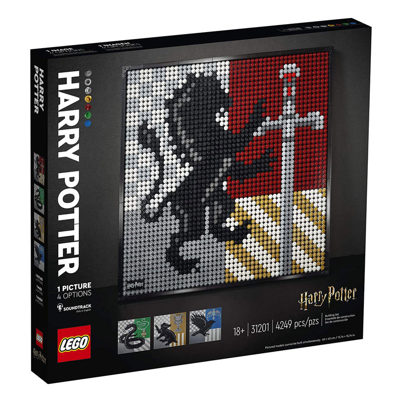LEGO Harry Potter 31201 Plastic Hogwarts Crests Art 4249 Piece Building Kit