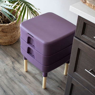 FCMP Outdoor Essential 6 Gallon Worm Composter Bin w/ Garden Trays, Plum (Used)