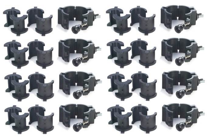 Chauvet 360° Wrap Around O-Clamps Truss Light Mounting - 75 lb Capacity (8 Pack)