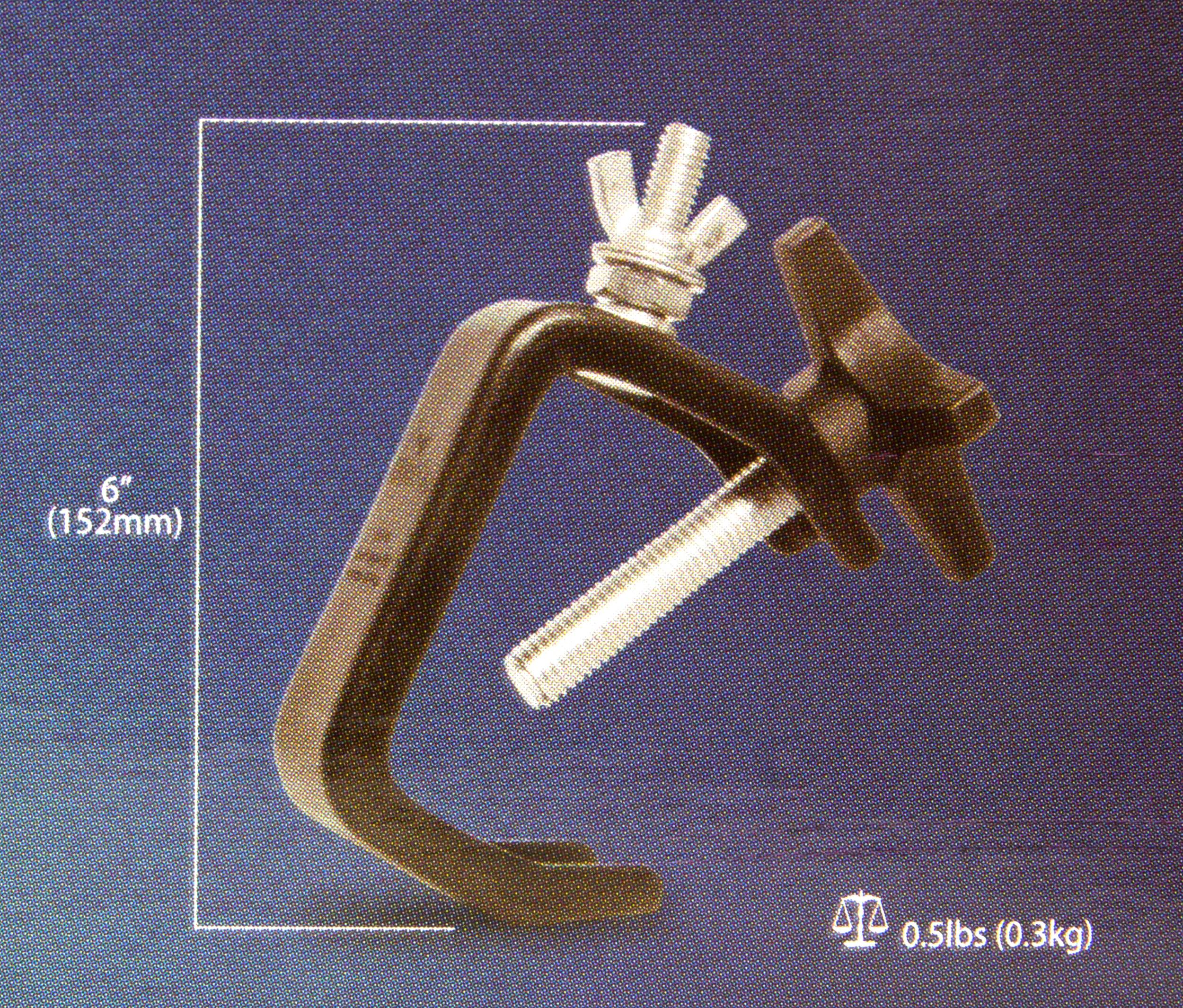 Chauvet CLP-03 Standard 6" C Clamp DJ 1-2" Truss Light Mounting 44 lbs Capacity (Open Box)