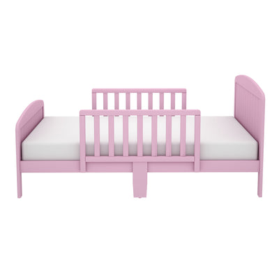 Rack Furniture Harrisburg Solid Wood Toddler Kids Bed with Side Rails, Pink - VMInnovations
