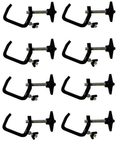 8) CHAUVET CLP-03 Standard 6" C-Clamps DJ Truss Light Mounting | 44 lbs Capacity