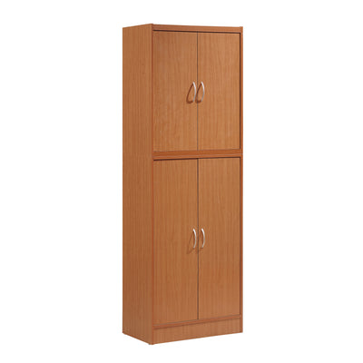 Hodedah Dining Room Storage 4 Door Kitchen Pantry China Cabinet (Open Box)
