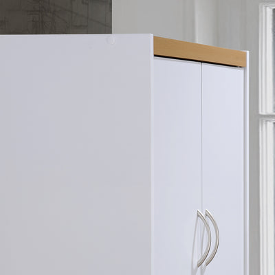 Hodedah HI224 Dining Room Storage 4 Door Kitchen Pantry China Cabinet(Open Box)