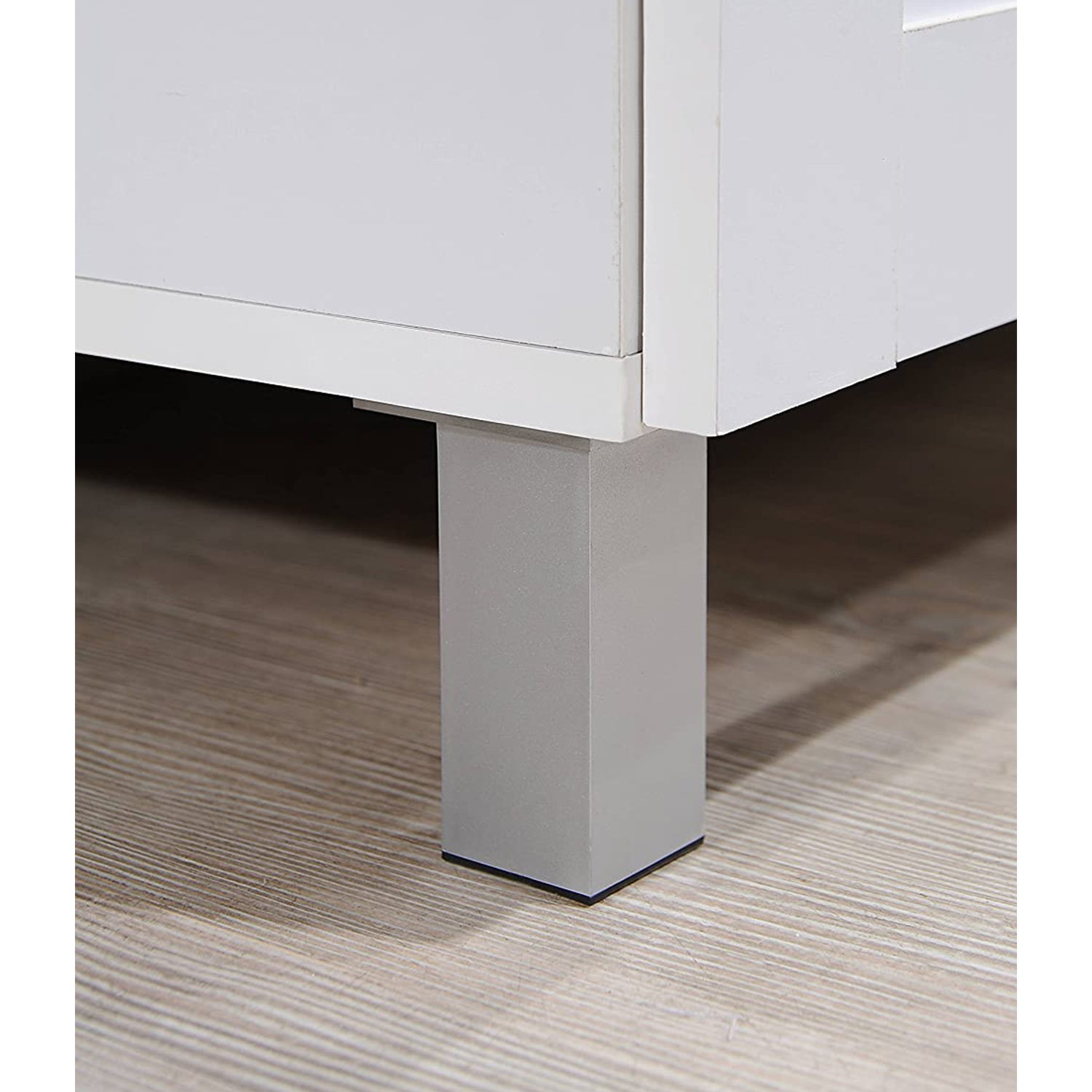 Hodedah HIK92 Kitchen China Cabinet with Transparent Doors and 4 Shelves, White