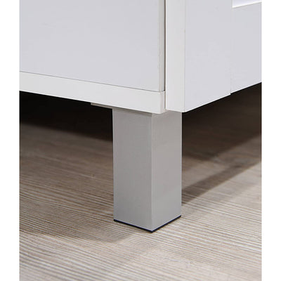 Hodedah HIK92 Kitchen China Cabinet with Transparent Doors and 4 Shelves, White