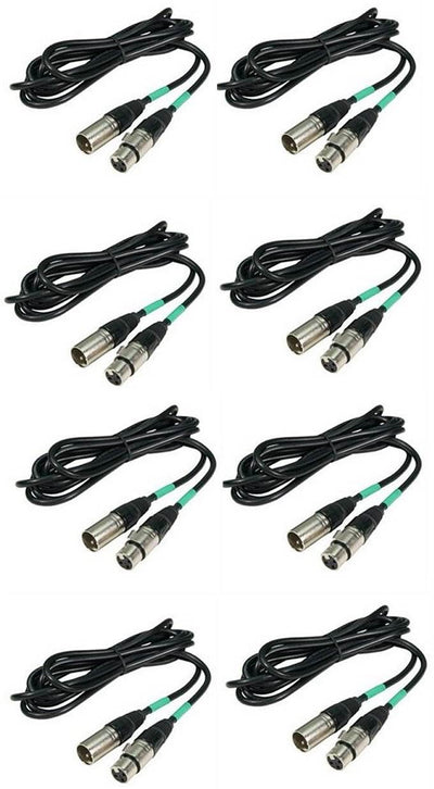 (8) NEW! CHAUVET 10' Male 2 Female 3 Pin DMX Light Effect XLR Cables | DMX3P10FT