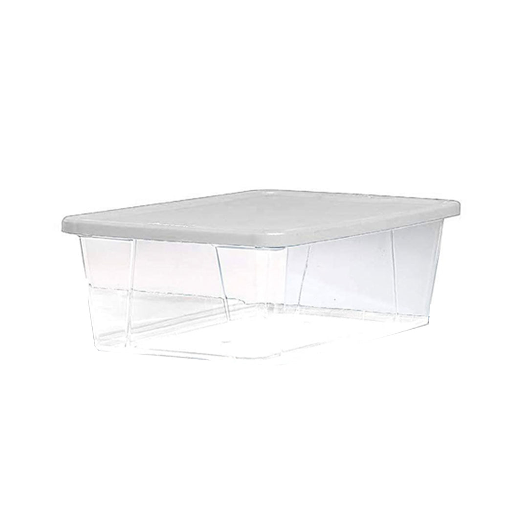 Homz 6 Qt Secure Latching Clear Plastic Storage Bin w/ Lid, (10 Pack) (Used)