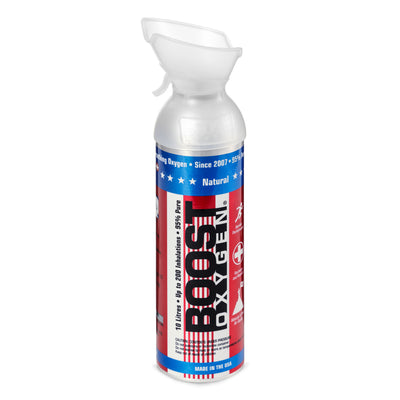 4 Pack 10L Boost Oxygen Stars and Stripes Pure Canned Oxygen Canister, Natural - VMInnovations