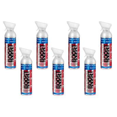 7 Pack 10L Boost Oxygen Stars and Stripes Pure Canned Oxygen Canister, Natural - VMInnovations