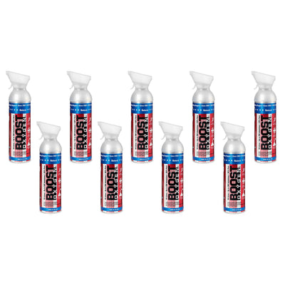 9 Pack 10L Boost Oxygen Stars and Stripes Pure Canned Oxygen Canister, Natural