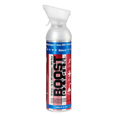 Large 10L Boost Oxygen Stars and Stripes Pure Canned Oxygen Canister, Natural