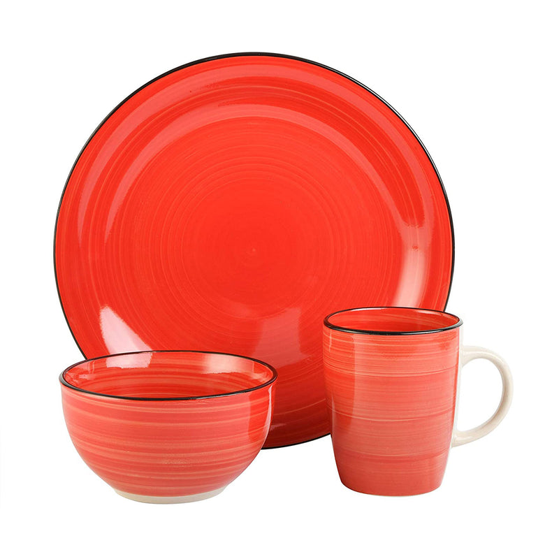 Home 95631.12RM Color Vibes 12 Piece Dinnerware Set, Assorted Colors (Used)