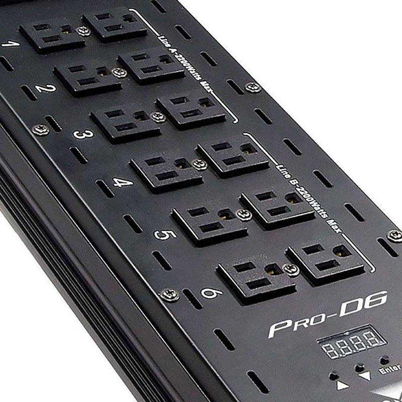 CHAUVET DJ Pro D6 6-Channel DMX-512 Dual 20A Power Dimmer Switch Relay Pack