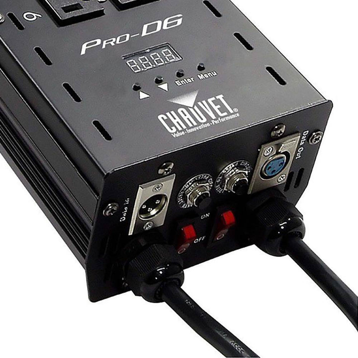 CHAUVET DJ Pro D6 6-Channel DMX-512 Dual 20A Power Dimmer Switch Relay Pack - VMInnovations