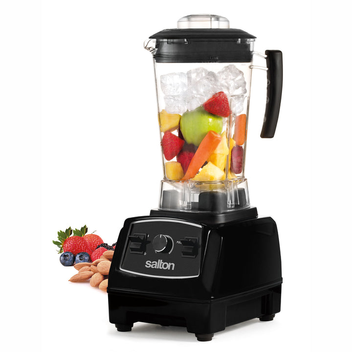 Salton Power 2 Liter 8 Blade Vortex Jar Table Top Blender, Black (Open Box)