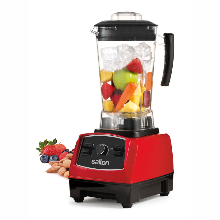 Salton Power 2Lt 1500W 8 Blade Vortex Jar Table Top Blender, Red (Open Box)