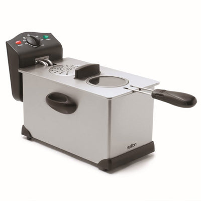 Salton 1700W Stainless Steel Deep Fryer 3 Liter Oil Capacity with Wire Basket
