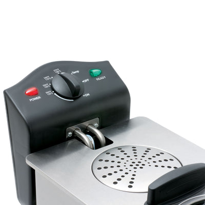 Salton Stainless Steel Deep Fryer 3L Oil Capacity with Wire Basket (Open Box) - VMInnovations