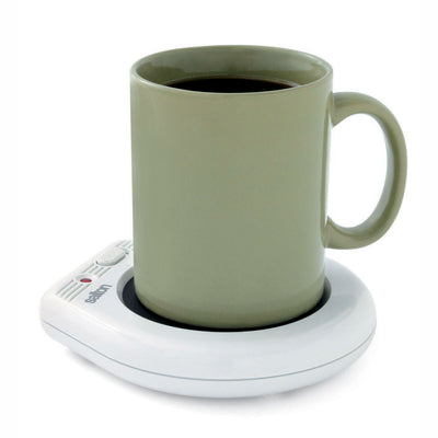 Salton Electric Coffee Mug and Hot Tea Cup Warmer with Non Slip Feet, White