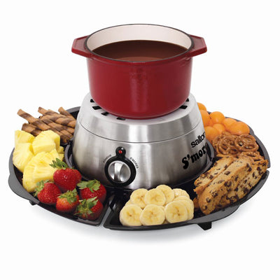 Salton Indoor Electric S'more and Fondue Maker with 4 Roasting Forks (Used)