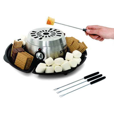 Salton Indoor Electric S'more and Fondue Maker with 4 Roasting Forks (Used)