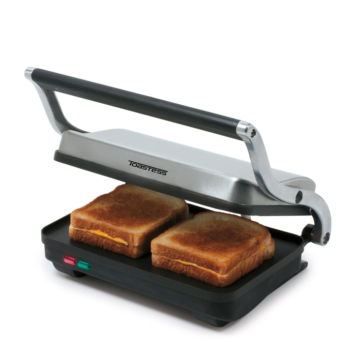 Salton Toastess Non Stick 1000W Hinged Sandwich Grill, Stainless Steel (Used) - VMInnovations