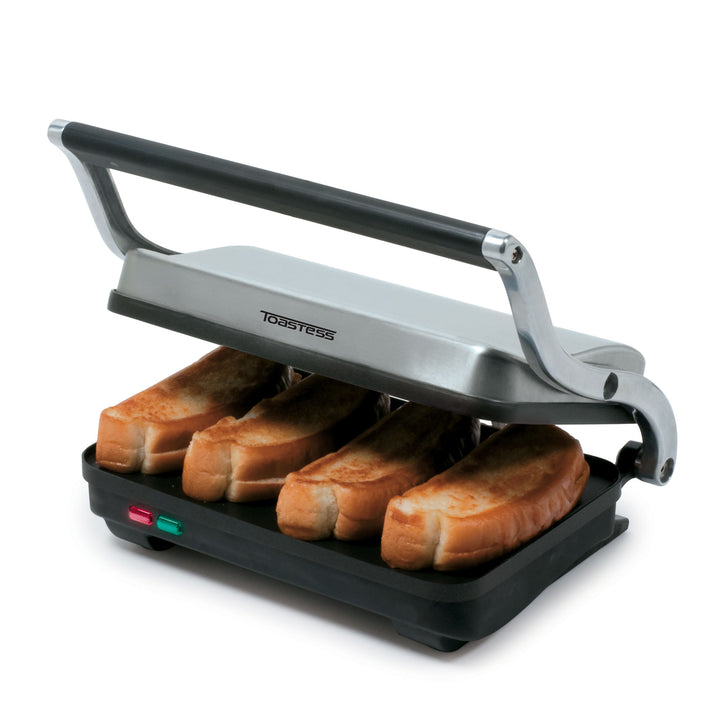 Salton Toastess Non Stick 1000W Hinged Sandwich Grill, Stainless Steel (Used) - VMInnovations