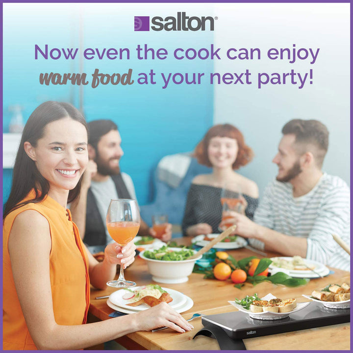 Salton 23.75x7.75" Stainless Steel Cordless Warming Tray Hot Plate, (Open Box)