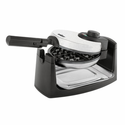 Salton WM1082 Countertop Rotary Belgian Waffle Maker, Stainless Steel/Black