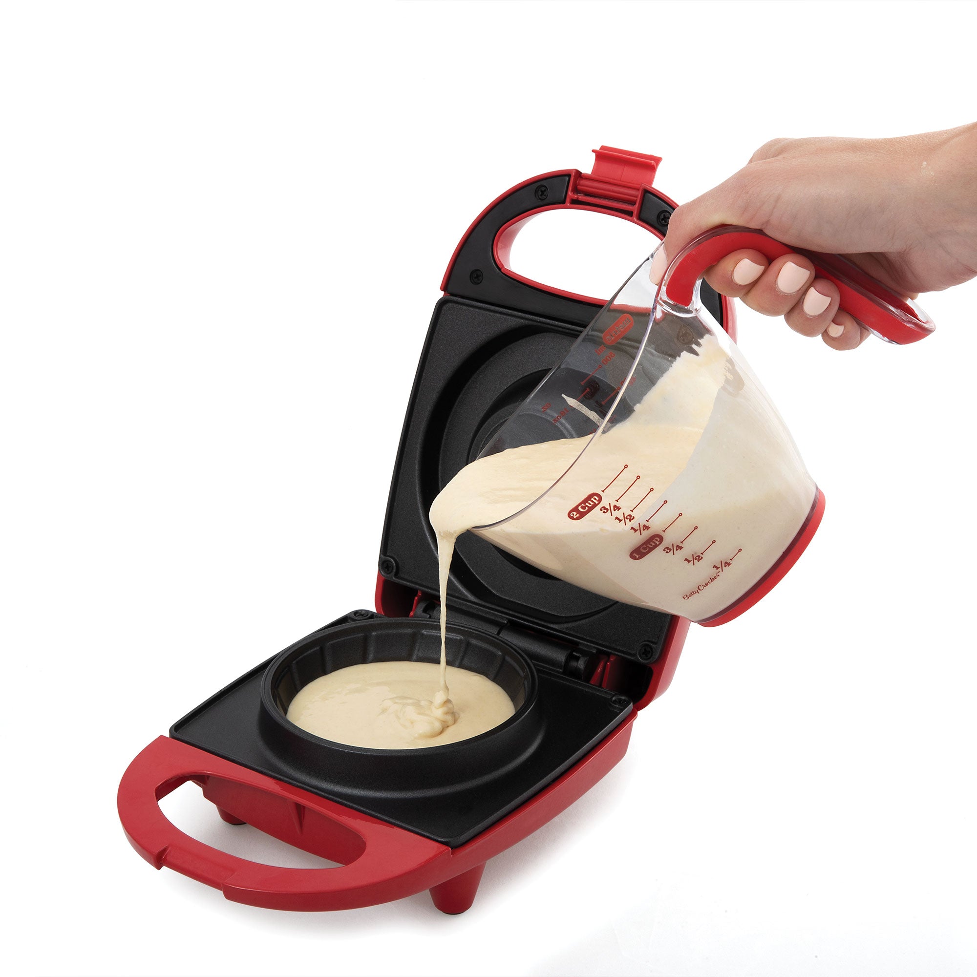 Salton Treats Waffle Bowl Maker w/ Cord Wrap And Indicator Lights Red (Open Box) - VMInnovations