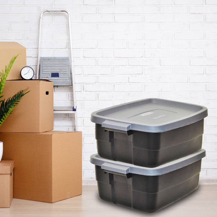 Rubbermaid Roughneck Tote 10 Gallon Storage Container (6 Pack) (Open Box) - VMInnovations