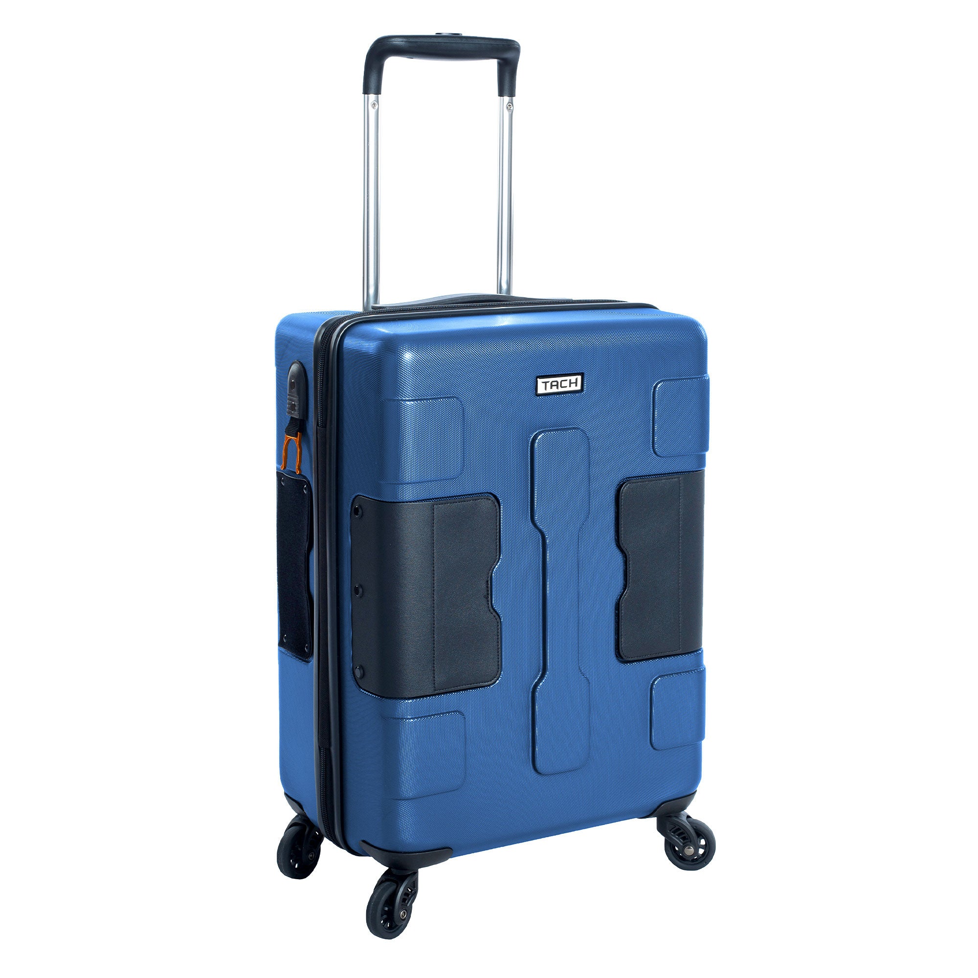 Connectable Hard Shell Carry On Spinner Suitcase Luggage, Midnight Blue (Used) - VMInnovations