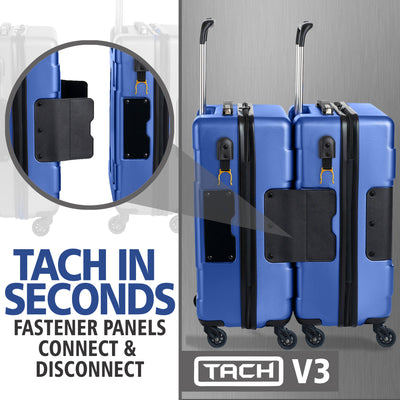 TACH V3 Hard Shell Carry On Spinner Suitcase Luggage, Midnight Blue (Open Box) - VMInnovations