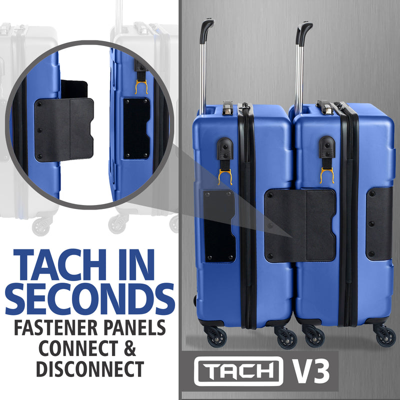 TACH V3 Hard Shell Carry On Spinner Suitcase Luggage, Midnight Blue (Open Box)