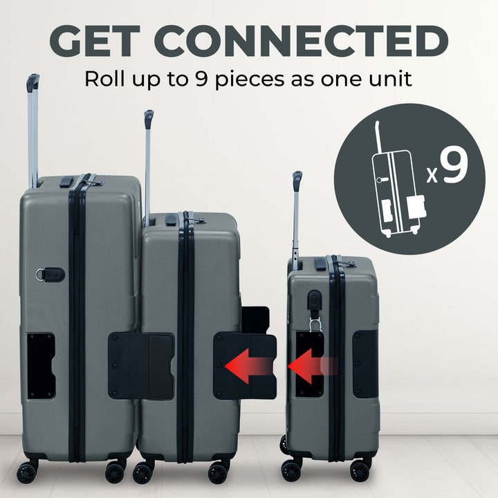 TACH V3 Hard Shell Rolling Travel Suitcase Luggage Set w/ Wheels (Open Box)
