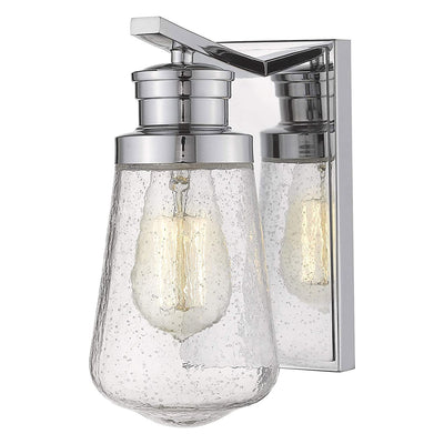 Z-Lite 1928-1S-CH Gaspar 5-Inch 1 Light Wall Sconce Light w/ Clear Shade, Chrome