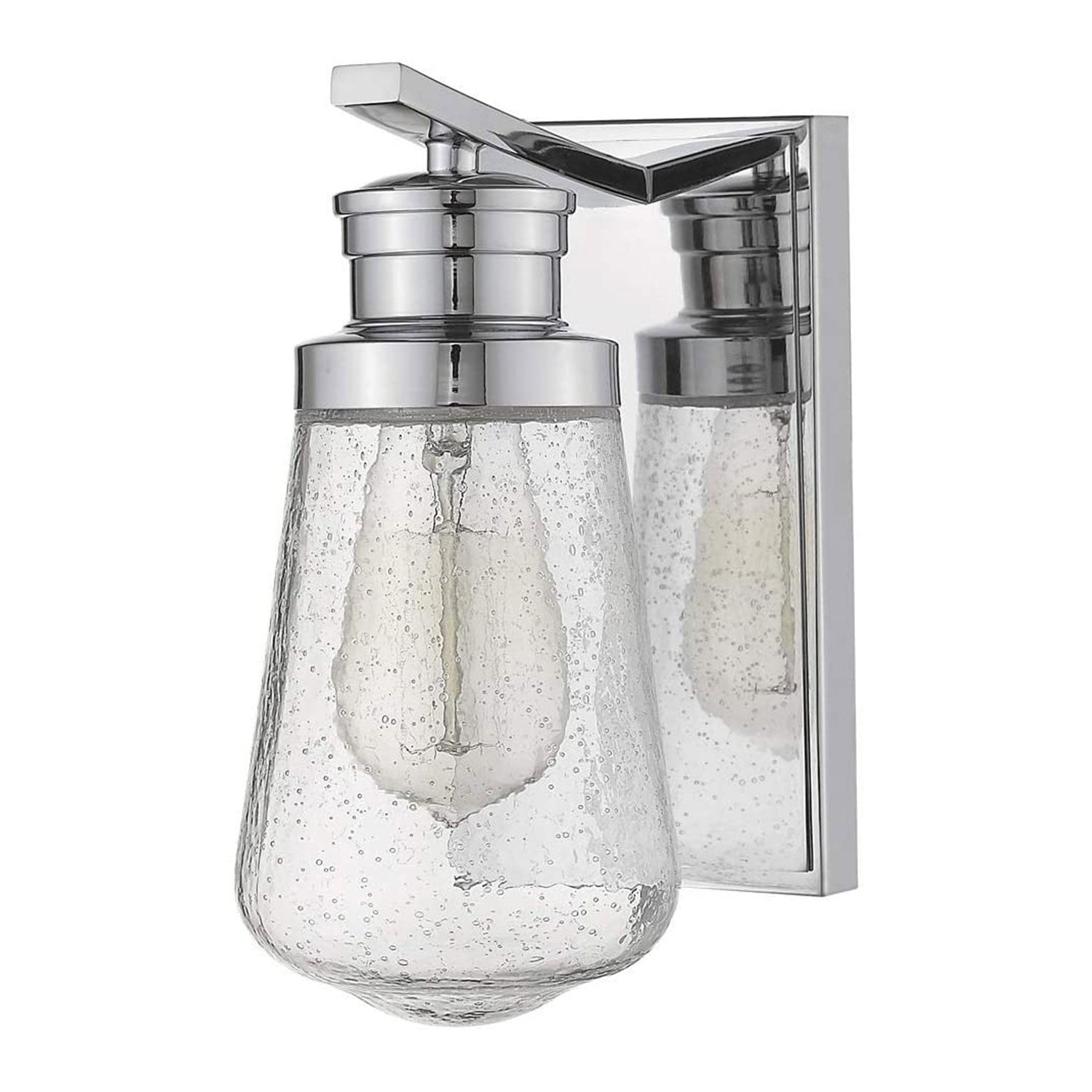 Z-Lite 1928-1S-CH Gaspar 5-Inch 1 Light Wall Sconce Light w/ Clear Shade, Chrome