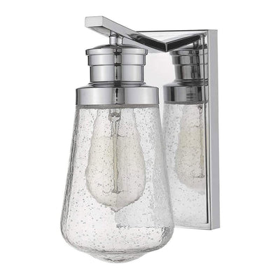 Z-Lite 1928-1S-CH Gaspar 5-Inch 1 Light Wall Sconce Light w/ Clear Shade, Chrome