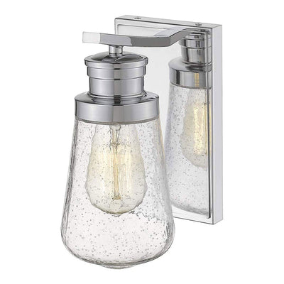 Z-Lite 1928-1S-CH Gaspar 5-Inch 1 Light Wall Sconce Light w/ Clear Shade, Chrome