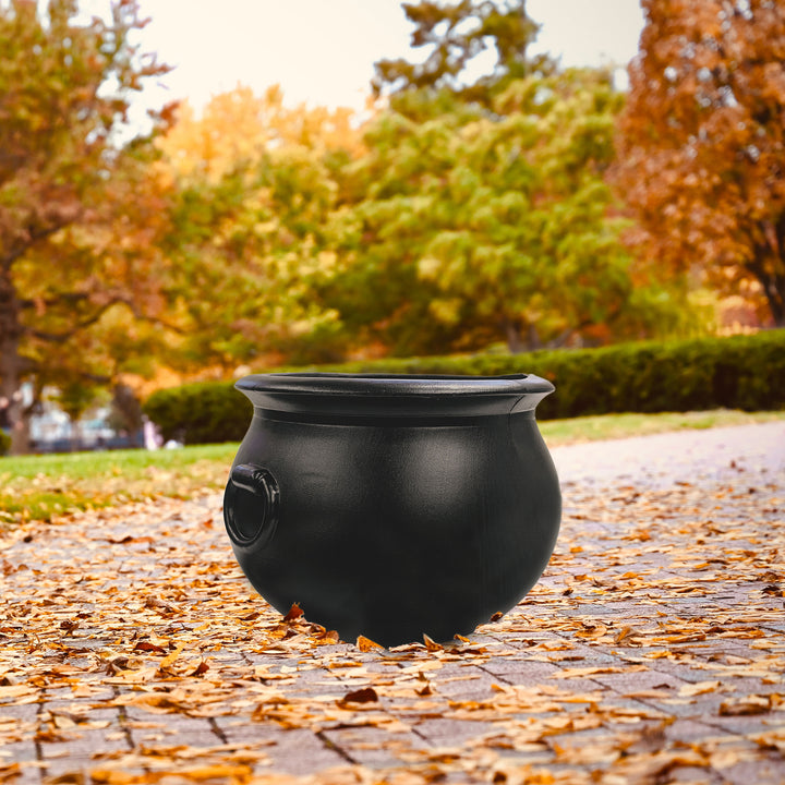 Union Products 55160 16 Inch Witch Cauldron Spooky Halloween Decoration, Black