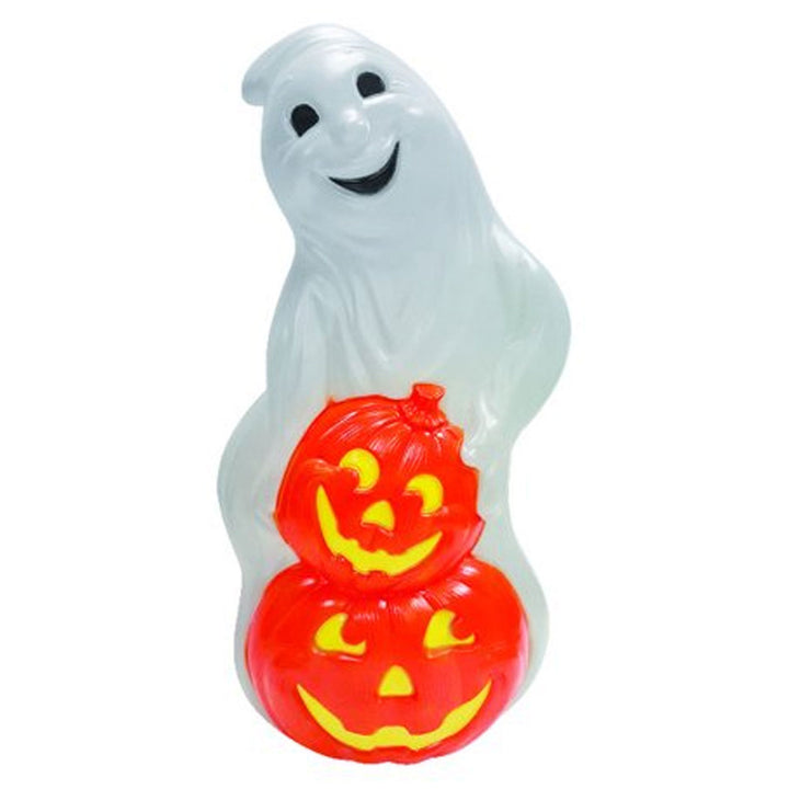 Union Products Light Up Ghost and Pumpkin Halloween Outdoor Decoration (Used)