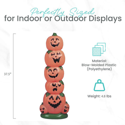 Union Products 55780 LED Pre-Lit Pumpkin Stack, Indoor/Outdoor Halloween Decor (Open Box)