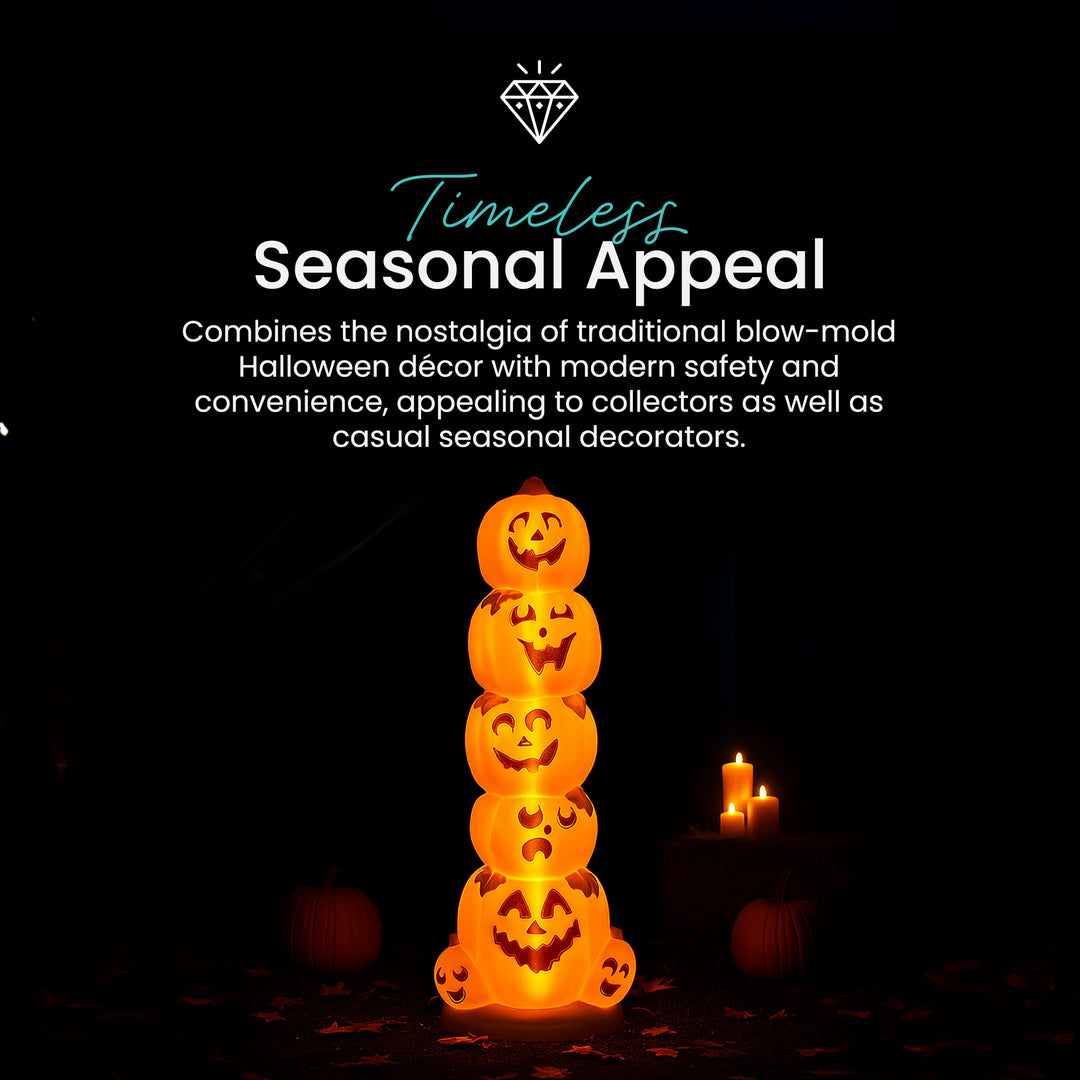 Union Products 55780 LED Pre-Lit Pumpkin Stack, Indoor/Outdoor Halloween Decor